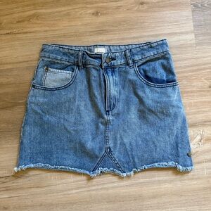 100% Cotton Roxy Denim Blue Mini Skirt Size M